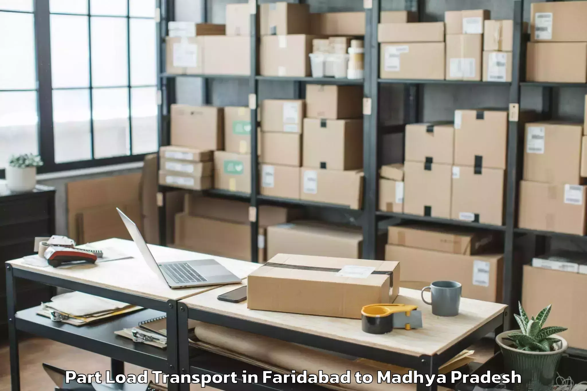 Book Faridabad to Daloda Part Load Transport Online